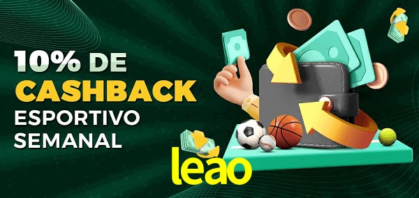 10% de bônus de cashback na leao